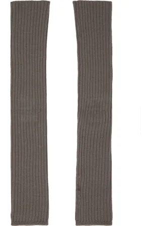Rick Owens Gray Hollywood Rasato Knit Arm Warmers