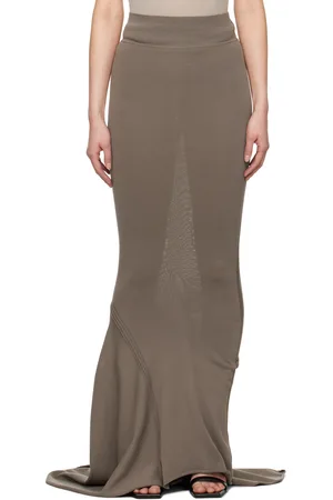 Rick Owens Gray Hollywood Dauphine Maxi Skirt