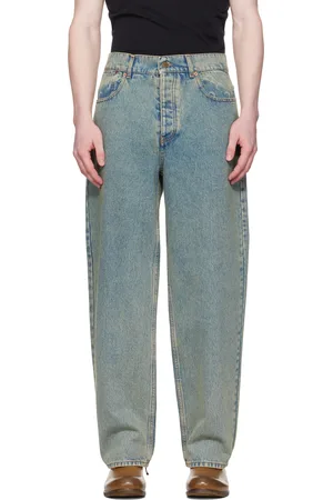 Marine Serre Blue Moon Laser Baggy Jeans