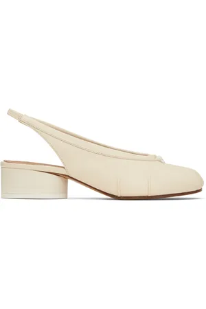 Maison Margiela Off-White Tabi New Ballerina Slingback Heels