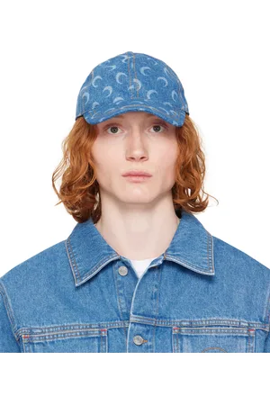 Marine Serre Blue Moon Laser Denim Baseball Cap
