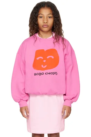 Bobo Choses Kids Pink Joyful Face Sweatshirt