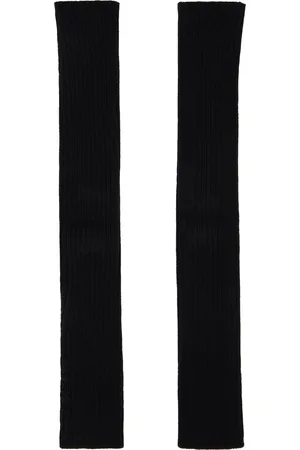 Rick Owens Black Hollywood Rasato Knit Arm Warmers