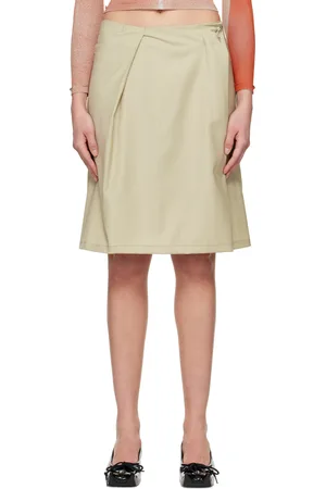 Serapis Beige Jewel Rudder Midi Skirt