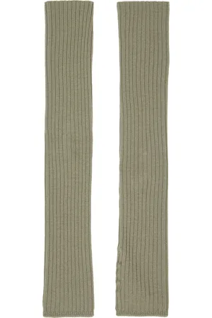 Rick Owens Green Hollywood Rasato Knit Arm Warmers