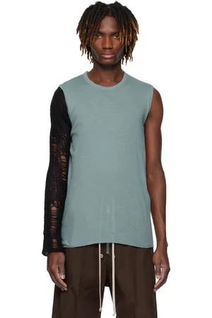 Rick Owens Blue Hollywood Basic SL Tank Top