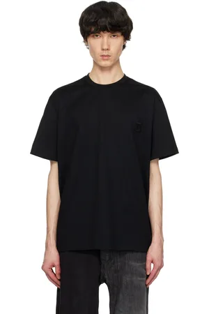 WOOYOUNGMI Black Mother of Pearl Back Logo T-shirt