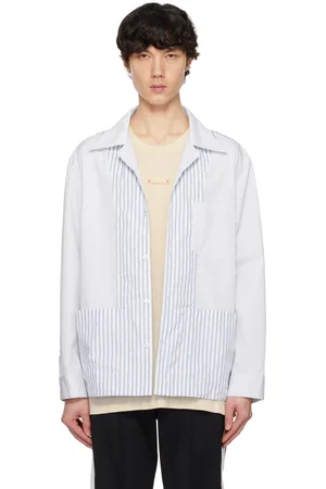 Maison Margiela White & Blue Stripe Shirt