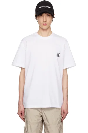WOOYOUNGMI White Cotton Back Logo T-shirt
