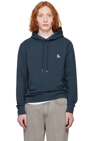 Maison Kitsuné Navy Chillax Patch Regular Hoodie