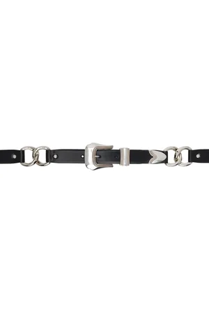 TOGA PULLA Black Ring Chain Belt
