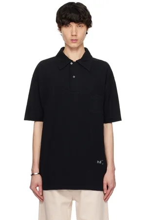 Maison Margiela Black Printed Polo