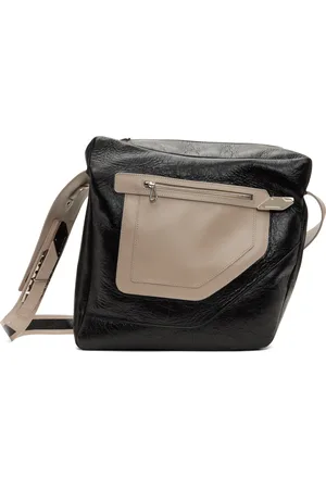 Kiko Kostadinov Black & Beige Deultum Leather Bag