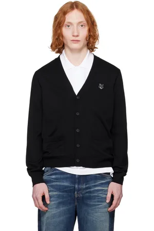 Maison Kitsuné Black Bold Fox Head Patch Regular Cardigan