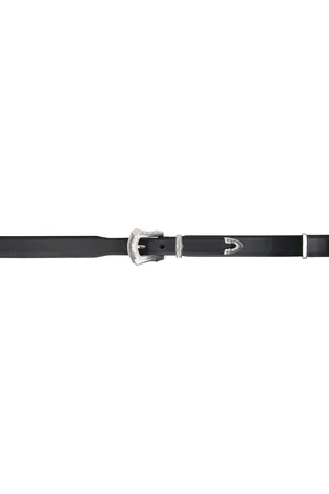 TOGA PULLA Black Metal Buckle Belt