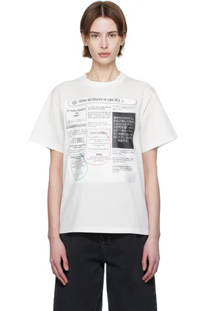 Maison Margiela White Newspaper Print T-shirt