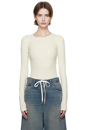 Maison Margiela Beige Lycra Jersey Bodysuit