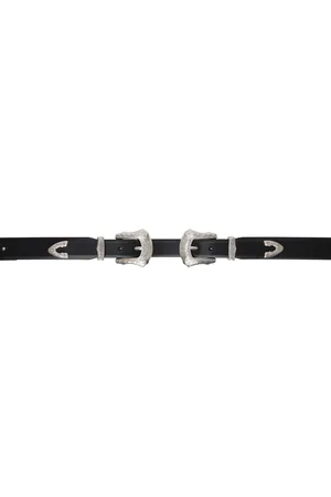 TOGA PULLA Black Double Buckle Belt