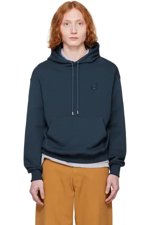 Maison Kitsuné Navy Bold Fox Head Patch Comfort Hoodie