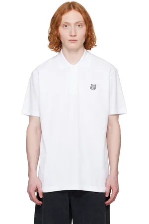 Maison Kitsuné White Bold Fox Head Patch Comfort Polo