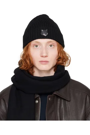 Maison Kitsuné Black Fox Head Beanie