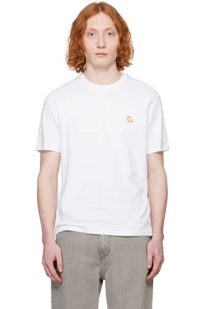 Maison Kitsuné White Chillax Fox Patch Regular T-shirt