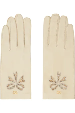 VALENTINO GARAVANI Beige VLogo Signature Nappa Gloves