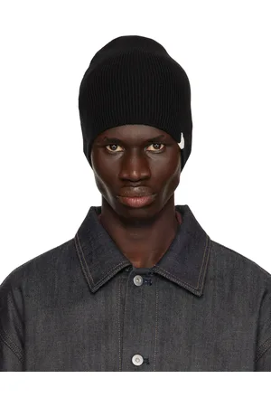 Jil Sander Black Rib-Knit Beanie