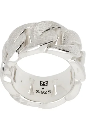 Maple Silver Cuban Link Ring