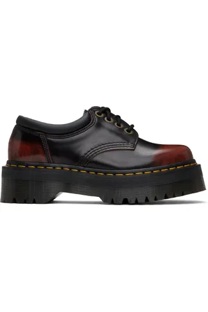 Dr. Martens Black & Red 8053 Leather Platform Derbys