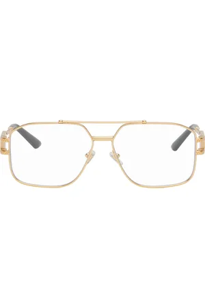 VERSACE Gold Metal Pilot Topbar Glasses