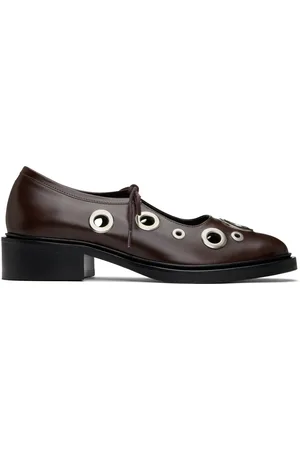 Nicole Saldanã Brown Fabiana Eyelet Loafers