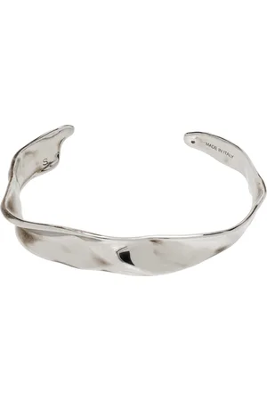 DRIES VAN NOTEN Silver Textured Bracelet