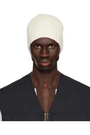 Jil Sander Off-White Rib-Knit Beanie