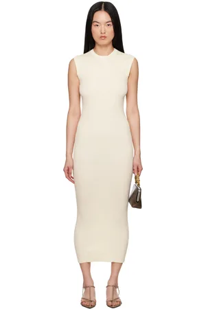 Jil Sander Off-White Cotton Tank Maxi Dress