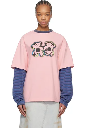 We11 Done Pink & Purple Teddy Twins Layered T-shirt