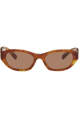 Miu Miu Brown Miu Glimpse Sunglasses