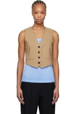 Msgm Beige Button Vest