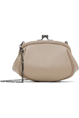 YOHJI YAMAMOTO Taupe Double Clasp Pouch