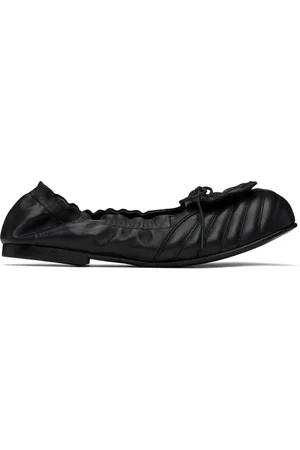 No Idea Black Big Foot Football Flat Loafers
