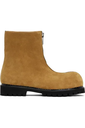 No Idea SSENSE Exclusive Tan Big Foot 2 Zip 2 Layer Boots