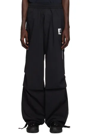 Rhude Black Piping Parachute Track Pants
