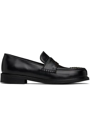No Idea Black Wide Dough Star Sign Loafers