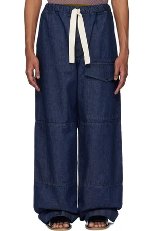 DRIES VAN NOTEN Indigo Drawstring Jeans
