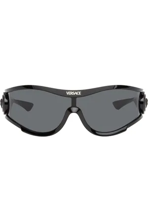 VERSACE Black Medusa Medallion Shield Sunglasses