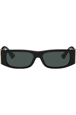 VERSACE Black Medusa Glam Rectangular Sunglasses