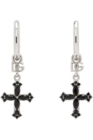 Dolce & Gabbana Silver Small Cross Earrings