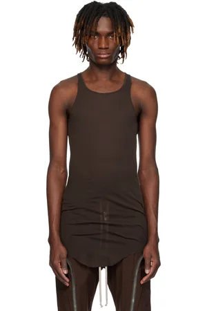 Rick Owens Brown Hollywood Basic Rib Tank Top
