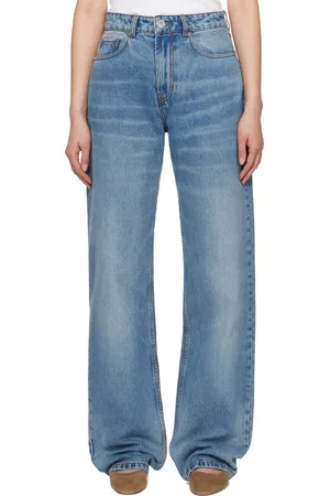 Ami Blue Cotton Large Fit Jeans