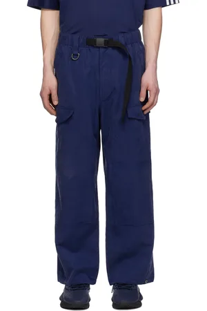 Y-3 Blue Twill Cargo Pants